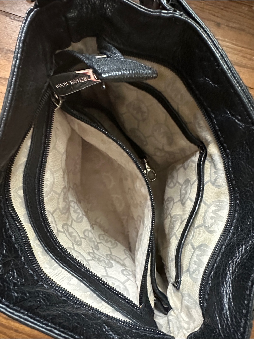 Michael Kors Black Leather Crossbody Bag - Picture 7 of 10
